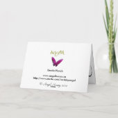 優しい花模様グリーティングカード カード (裏面)