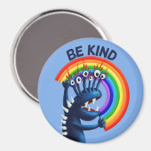 優しい虹のかわいい親切を持っている マグネット (正面/裏面)
