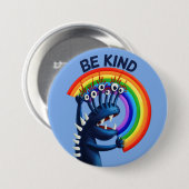 優しい虹のかわいい親切を持っている 缶バッジ (正面&裏面)