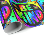 優しい虹カラフルの蝶である ラッピングペーパー (ロールコーナー)