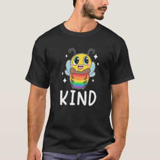 優しい蜂 ゲイ プライド レインボーフラッグ レズビアン 平等 アイコン Tシャツ