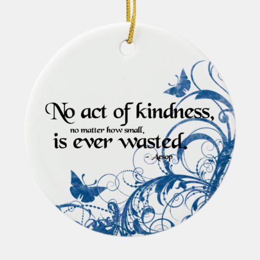 優しい蝶の渦 セラミックオーナメント (正面)