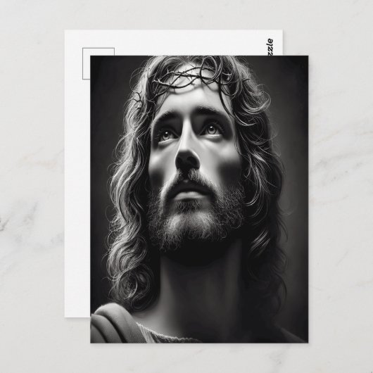 優しい視線でイエス・ディバインの羊飼い ポストカード (正面/裏面)