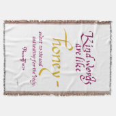 優しい言葉はハニーバイブルの詩のようなものだ スローブランケット (正面)