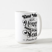 優しい言葉は蜂蜜のようなもの コーヒーマグカップ (正面右)