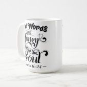 優しい言葉は蜂蜜のようなもの コーヒーマグカップ (正面左)