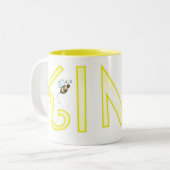 優しい言葉前向き。 ツートーンマグカップ (正面左)