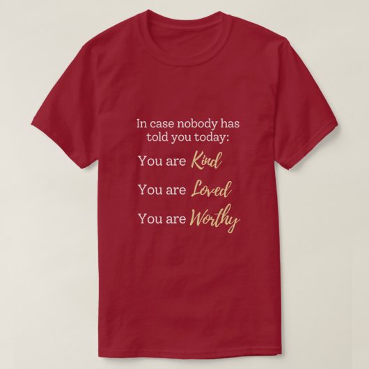 優しい言葉 Tシャツ (デザイン正面)