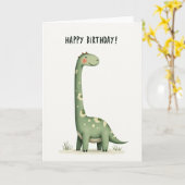 優しい誕生日の生き物カード カード (黄色い花)