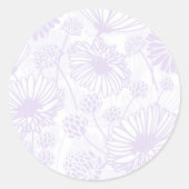 優しい開花（ラベンダー） | ヘビーホワイト) ラウンドシール (正面)