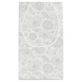 優しい開花（灰色） | ヘビーホワイト) スモールペーパーバッグ (裏面)