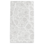 優しい開花（灰色） | ヘビーホワイト) スモールペーパーバッグ (正面)