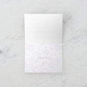 優しい開花（白） | ラベンダー) サンキューカード (内部)