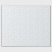 優しい開花（青） | ヘビーホワイト) ラッピングペーパー (フラット)