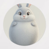 優しい〔占星術の〕十二宮図うさぎ漫画ラベルシール ラベル (デザイン2)