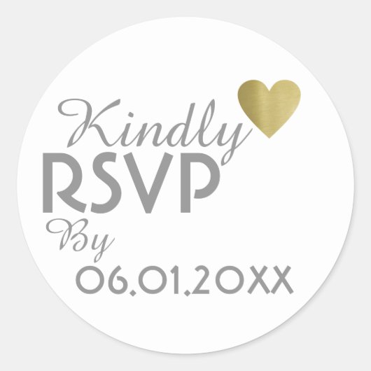 優しいr.s.v.p愛ハートと結婚s ラウンドシール (正面)