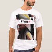 優しいTシャツのトレンド抽象芸術白黒粉 Tシャツ (正面)