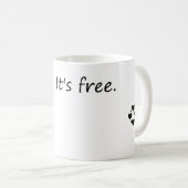 優しくしてよ自由だ – 感動的引用文 コーヒーマグカップ (正面右)