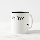 優しくしてよ自由だ – 感動的引用文 ツートーンマグカップ (正面右)