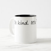 優しくしてよ自由だ – 感動的引用文 ツートーンマグカップ (正面左)