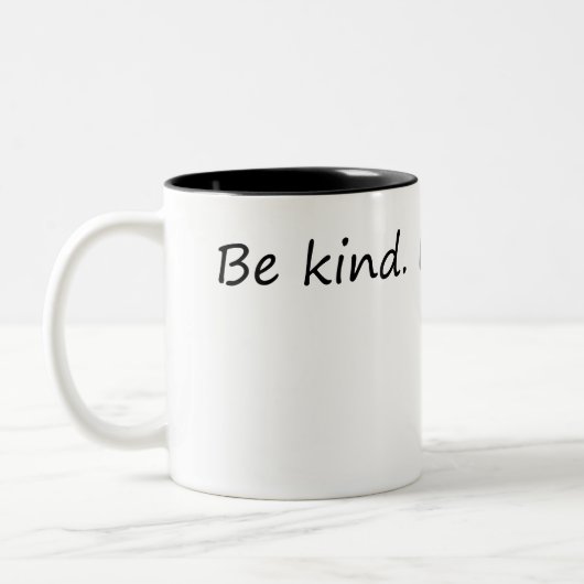 優しくしてよ自由だ – 感動的引用文 ツートーンマグカップ (左)