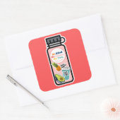 優しくしなさい。幸せになれ。お前だ。ウォーターボトルシール スクエアシール (封筒)