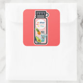 優しくしなさい。幸せになれ。お前だ。ウォーターボトルシール スクエアシール (バッグ)