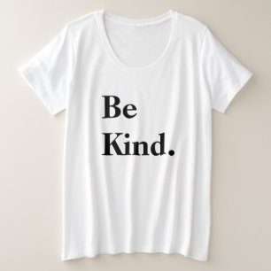 優しくしなさい。引用文 プラスサイズTシャツ