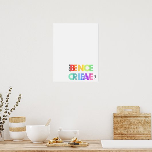 優しくするか離れ ポスター (キッチン)