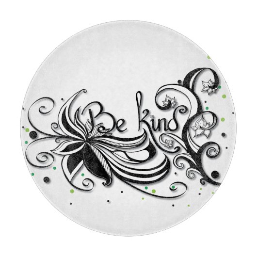 優しくせよ感動的書引用文 カッティングボード (正面)