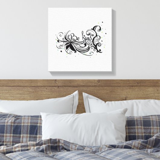 優しくせよ感動的書引用文 キャンバスプリント (インサイチュ (寝室))