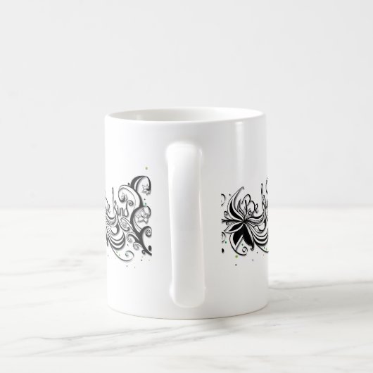 優しくせよ感動的書引用文 コーヒーマグカップ (ハンドル)