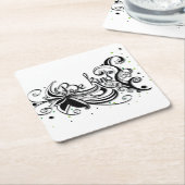 優しくせよ感動的書引用文 スクエアペーパーコースター (アングル)