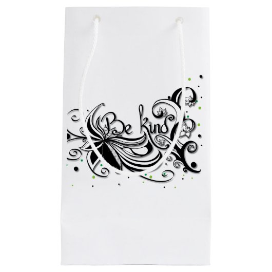 優しくせよ感動的書引用文 スモールペーパーバッグ (正面)