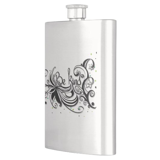 優しくせよ感動的書引用文 フラスク (左)