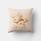 「優しくせよ」かわいいスパロウ&タイポグラフィアート クッション (裏面)