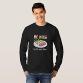 優しくね、私があなたの食事を作るよ お菓子 もち Tシャツ (正面フル)