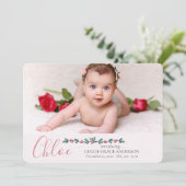 優しく優しい写真誕生の発表 案内状 (スタンド正面)