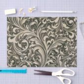 優しく動揺してヴィンテージが花模様 薄葉紙 (クラフト)