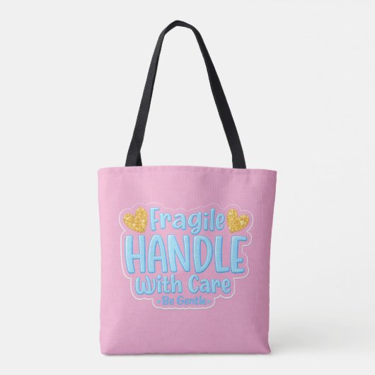 💖 優しく扱ってトートバッグ 👜✨ トートバッグ (裏面)