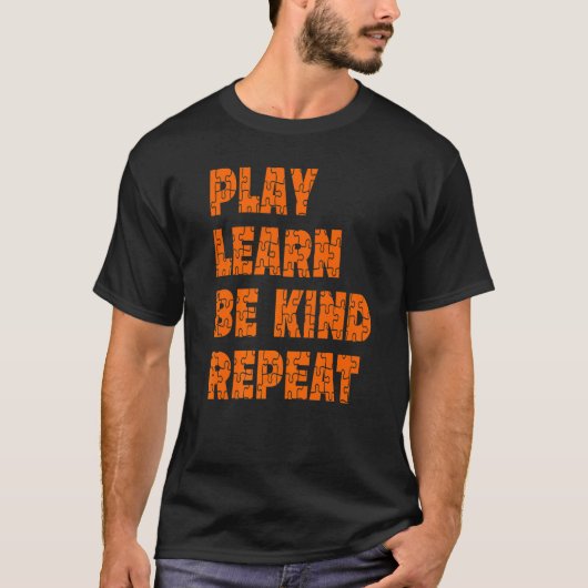 優しく繰り返そう 自閉症啓発 ユニティD Tシャツ (正面)