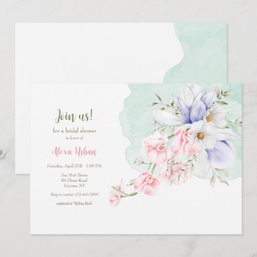 優しく語られる花 招待状 (正面/裏面)