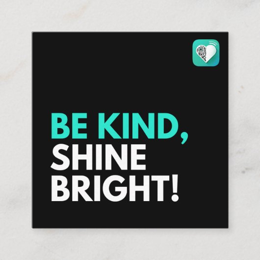 優しく輝いて! スクエア名刺 (正面)