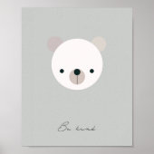 優しく、ベビークマ子供の肯定プリント ポスター (正面)