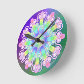 優しく、優しく ラウンド壁時計 (傾斜)