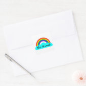 優しさあふれる LGBT レインボー スクエアシール (封筒)