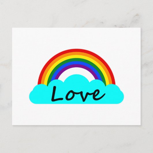 優しさあふれるLGBTレインボー ポストカード (正面)