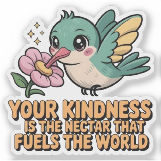 優しさが世界のステッカーを燃やす シール (正面)