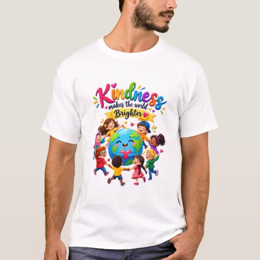 優しさが世界を明るくする Tシャツ (正面)
