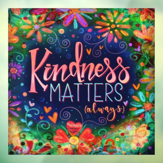 優しさが大切 「インスピリビティ」 ウィンドウステッカー ウィンドウサイン (シート3)